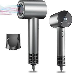 Professionele Ionische Haardroger 1500W voor Reizen – Touchscreen met 4 Temperatuur- en 3 Snelheidsinstellingen
