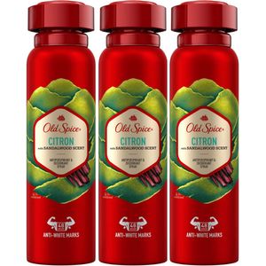 Old Spice Citron Sandalwood Deodorant Spray - 3 x 150 ml