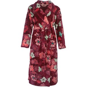 Tenderness Dames Badjas - Ochtendjas - Fleece - Rood - Maat M