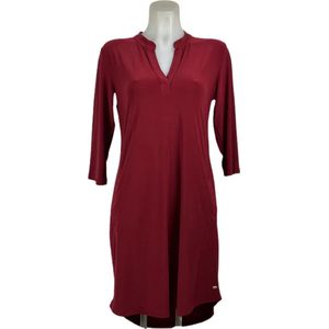 Angelle Milan – Travelkleding voor dames – Bordeaux Effen jurk – Ademend – Kreukvrij – Duurzame Jurk - In 5 maten - Maat S