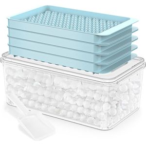 4 stuks ijsblokjesvormen - Mini-ijsblokjesvormen met deksel - Set van 104 mini ijsblokjes