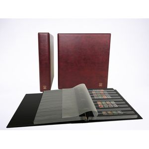 Importa Luxe Losbladig Insteekalbum - de Luxe Rood - voorzien van 25 losbladige insteekbladen - postzegels verzamelen