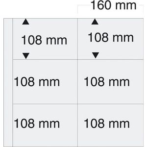 SAFE Insteekbladen voor ansichtkaarten - 12 pockets - 4 ringmechanisme - per 5 stuks
