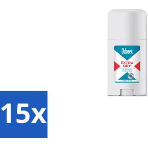 15 x Odorex Extra Dry Stick 40 ml - Langdurige Bescherming - Overmatig Zweten