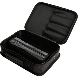 Allecto Premium - Opbergkoffer Kappersgereedschap - Draagbare en Duurzame Kappersgereedschapskist - Reis - Zwart - Meerdere Zakken - Geschikt voor Kappers.