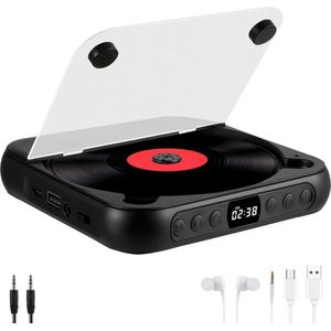 Draagbare cd-speler met Bluetooth voor kinderen - Oplaadbare 2000 mAh, USB-weergave, lange batterijduur