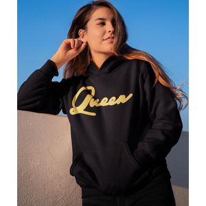 King / Queen Hoodie Gold (Queen - Maat 3XL) | Koppel Cadeau | Valentijn Cadeautje voor hem & haar