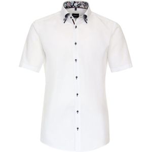 Wit Overhemd Korte Mouw Dubbele Kraag Venti Modern Fit - XXL