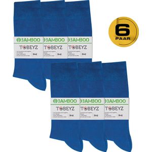 6 Paar Bamboe Sokken - Bamboelo Sock - Maat 39-42 - Marine blauw- Naadloze Sokken