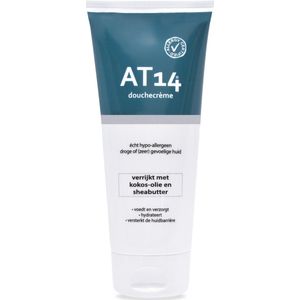 AT14® Douchecrème - Bij huidallergie en eczeem – Hypoallergeen – Hypoallergene douchegel – Douchecrème voor droge huid – Gevoelige huid