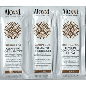 Aloxxi Essential 7 Oil Sham., Conditioner en Leave Cond Trio-pakketten