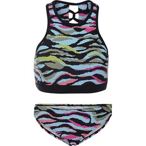 Dames bikini sport met gevlochten detail - Zebra - XS