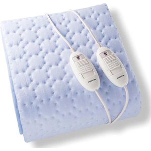 Elektrische deken - Tweepersoons - 3 Standen - 150x150cm - 60W - Lichtblauw