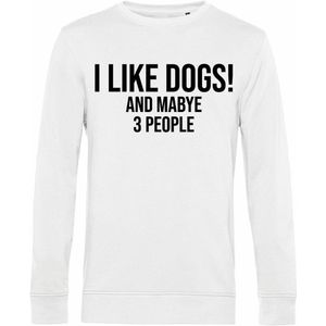 7431 - Sweater - I Like Dogs-White-XL