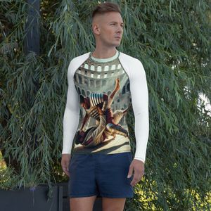 Heren Rash Guard met Lange Mouwen – Ultieme UV-bescherming & Stretch voor BJJ, MMA en Watersporten S