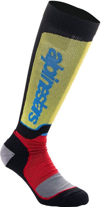 Alpinestars - Mx Plus - Technische MX-sokken - Zwart Rood Lichtblauw