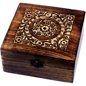 Opbergbox 25 vakken hout - Etherische olie - Sieradendoos - Organizer