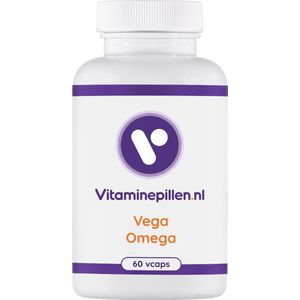 Vitaminepillen.nl | Vegan Omega 3 - Vcaps - 60 stuks - Met een hoog DHA en EPA gehalte. Reguleert het cholesterol - en bloeddrukgehalte. Ondersteunt hart en bloedvaten.