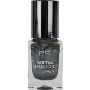 P2 Cosmetics EU Metal Reflection Nagellak 010 Grey Jazz 10ml - Metallic Grijs