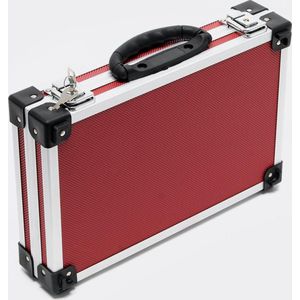 Kofferset aluminium koffer aluminium kisten gereedschapskisten in zwart, blauw en rood. Alu koffers, opbergkoffers, vrij indeelbaar - Multistrobe