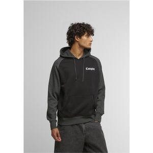Mister Tee Compton Wording Emb Raglan Hoody MT3922 Blk/Cha-S