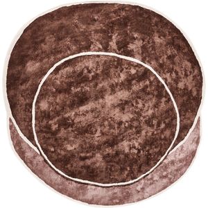 BELIANI KANRACH - Vloerkleed - Bruin - 200 x 200 cm - Viscose