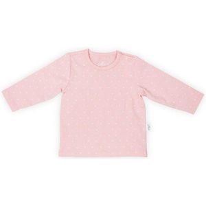 Jollein Shirt longsleeve Hearts soft pink Maat 50/56