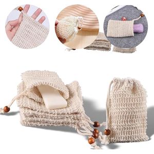 10 Zeepzakjes - Natuurlijke Zeepzakjes - Biologische Zeepzakjes - Biologische Vaste Zeepzakjes - Biologische Duurzame Zeepresten - Plasticvrij Zeepnet - Netzakken - Sisal - Verdikt Schuimnet - Geschikt voor Badzeep - Schuimzeep en Droge Zeep