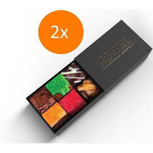 Brownies - Premium Mixbox 2 x 6 bites - Echte Chocolade en Hazelnootolie - Handgemaakt