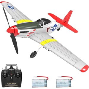 4-kanaals op afstand bestuurd 24 GHz 4CH vliegtuig RTF met USB-opladen voor beginners - P51D Mustang 761-5 RTF RC vliegtuig