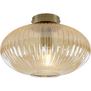 Olucia Charlois - Plafondlamp - Goud/Amber - E27