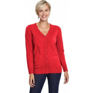 Halflang vest met knopen in zacht breisel