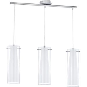 EGLO Pinto - Hanglamp - 3 Lichts - Chroom - Helder, Wit