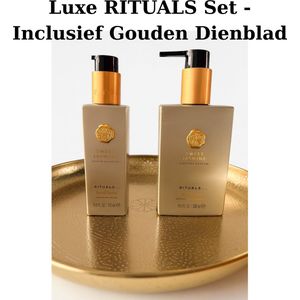 Rituals - Sweet Jasmine - Luxury Set - Handzeep 300 ml + Hand Balm 175 ml + Gouden Dienblad - Hand Wash 300 ml + Handbalsem 175 ml + Gouden Decoratief Plateau