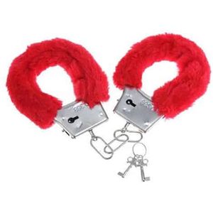 DIABLO PICANTE | Diablo Picante - Pleasure Furry Handcuffs Red | BDSM | Bondage | Couple Sex Games | Cuffs with Keys