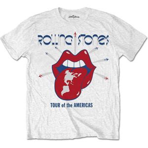 The Rolling Stones - Tour Of The Americas Heren T-shirt - 2XL - Wit