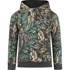 Koko Noko Sweater Hoody Leaves Dark Green maat 104