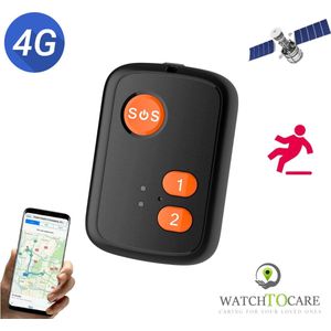 WatchToCare WTC 24 S - GPS Alarmknop Senioren - SOS knop - Noodknop - Waterdicht - Standby tijd 5 dagen - Alzheimer - Dementie - Valdetectie - Medicatie Herinnering - Veilige zones - Bellen - Incl. Simkaart*) - Géén contract of Abonnement