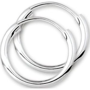 YO&NO - Oorbellen - Zilver - Oorringen -  Ronde buis - 1.8mm - 20mm - Sieraden vrouw - 925 Zilver