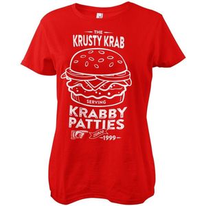 Spongebob The Krusty Krab Serving Krabby Patties Girly Tee Damen T-Shirt Red-S