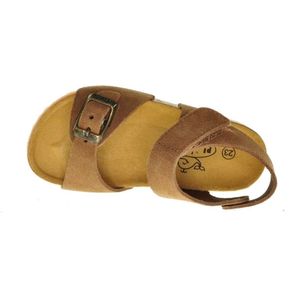 Plakton Nubuck Leder Cognac Kindersandaal Gesp Velcro maat 21