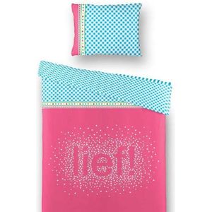 lief! Dekbedovertrek lief! - Roze/Blauw - 120x150