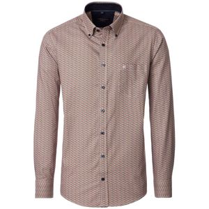 Casa Moda - Heren Overhemd - Oranje - Lange Mouw - Casual Fit