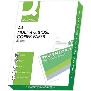 Q-CONNECT - Kopieerpapier - Wit - A4 - 80 g/m² - Pallet (200 riemen)