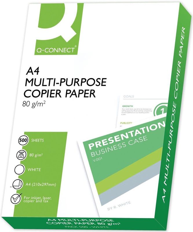 Q-CONNECT - Kopieerpapier - Wit - A4 - 80 g/m² - Pallet (200 riemen)