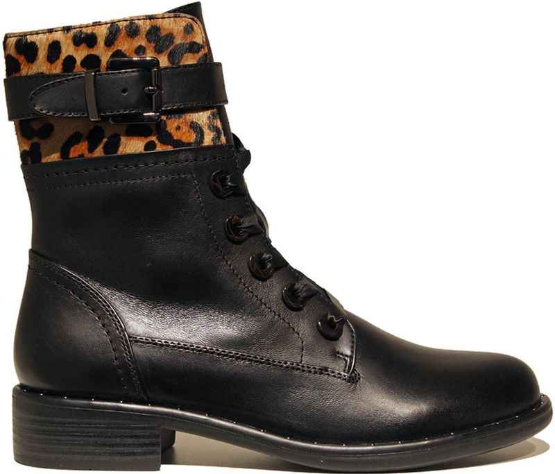 Regarde le Ciel - ROXANA-50 - Enkellaarsjes - Black Leopard