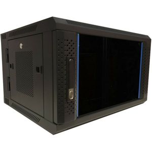 DSIT - 6U Wandkast - Serverbehuizing - Glazen Deur - Geperforeerde Zijwanden - 19 Inch - 600x600x368mm