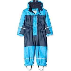 Unisex Kind Jumpsuit met Fleece Voering - Regenjas - Blauw (Navy 11)