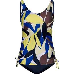 Pastunette Tankini Beach Leaves - Ecru/Blauw/Lime - Maat 38