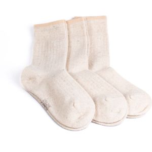 Mongolian Made Wollen Sokken van 100% Schapenwol – Warme, Zachte & Ademende Heren- en Dames Sokken – Maat 37-48 - Bundel van 3-paar